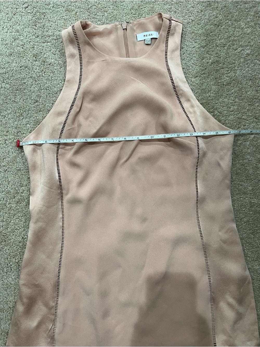 Reiss Dusty Pink Sleeveless Shell Top - Picture 7 of 14